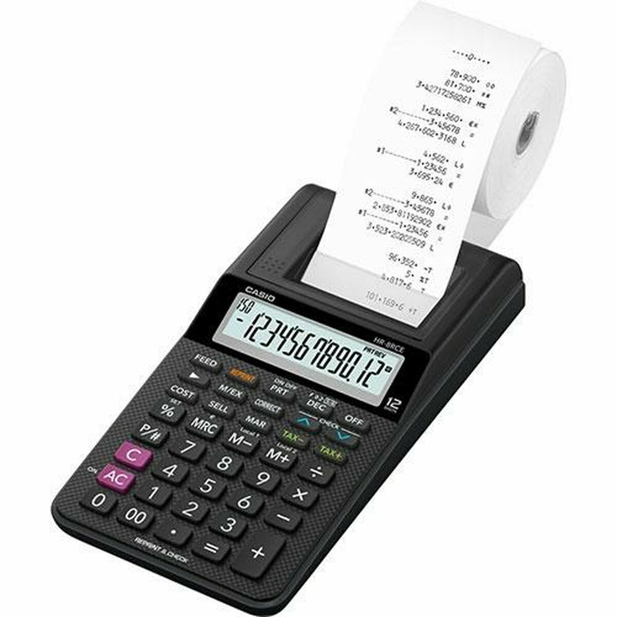 Calculadora impressora Casio Preto
