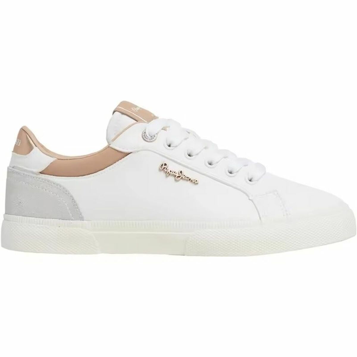 Sapatilhas de Desporto Mulher Pepe Jeans Kenton Court Golden Branco