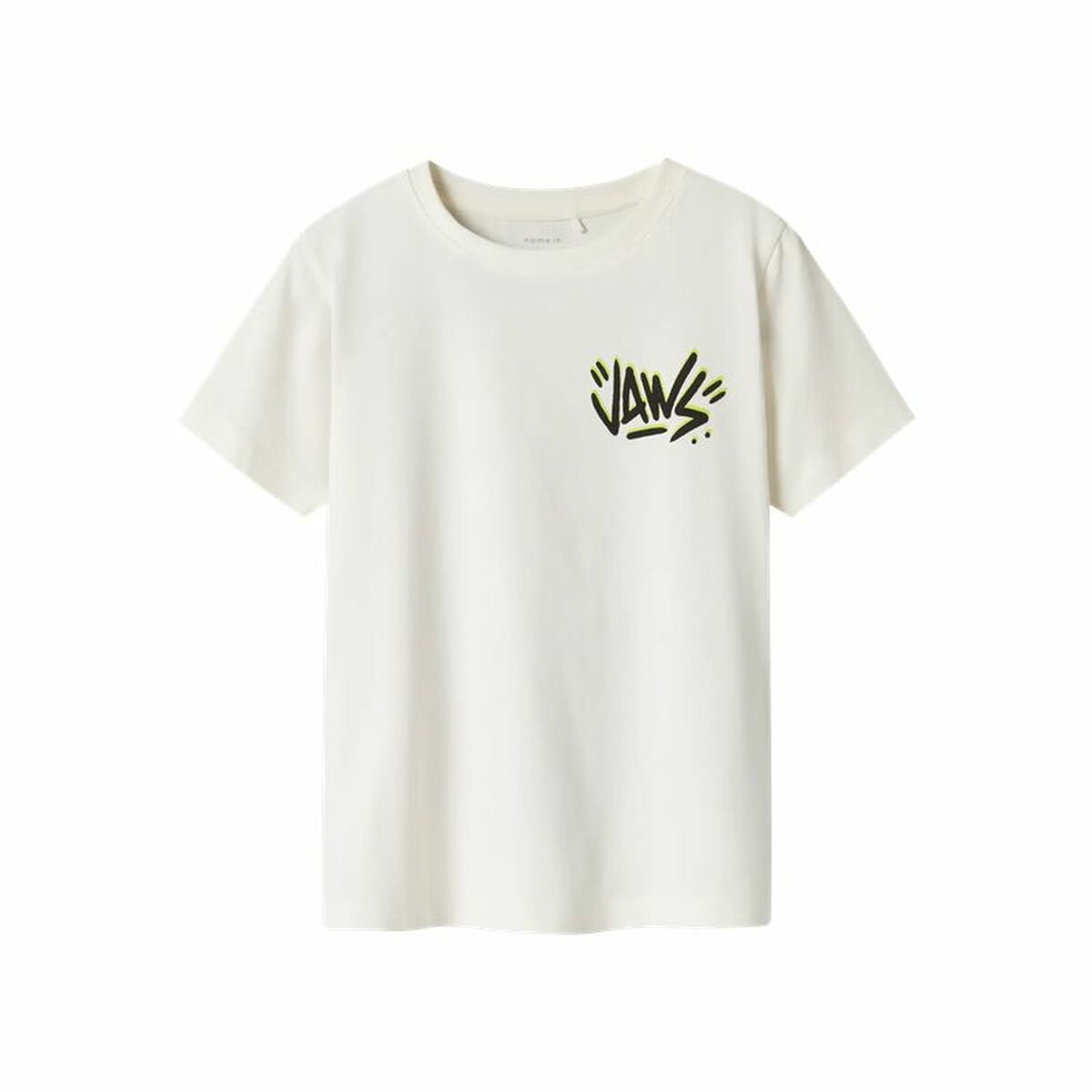 Camisola de Manga Curta Infantil Name It Nkmmakai Jaws Nreg Box Sky