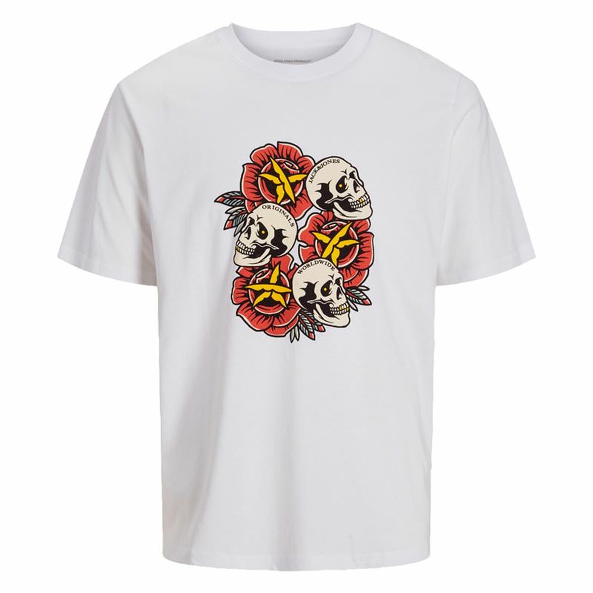Camisola de Manga Curta Criança Jack & Jones Joranatomy Skull Ss Crew Neck