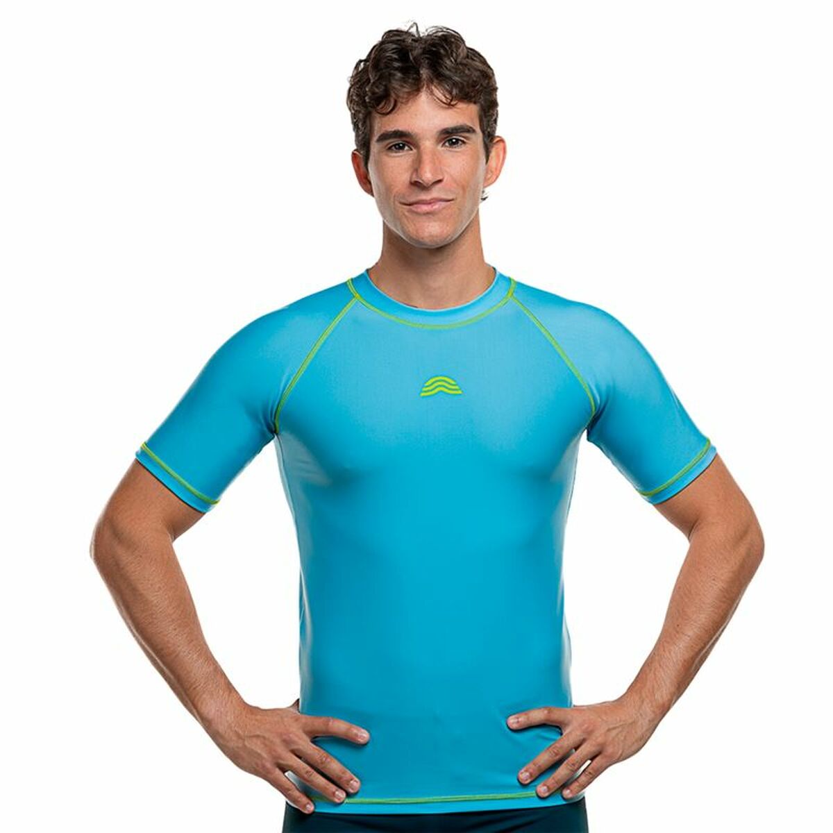 T-Shirt de Desporto de Manga Curta Aquarapid Aquarapida Azul Anil