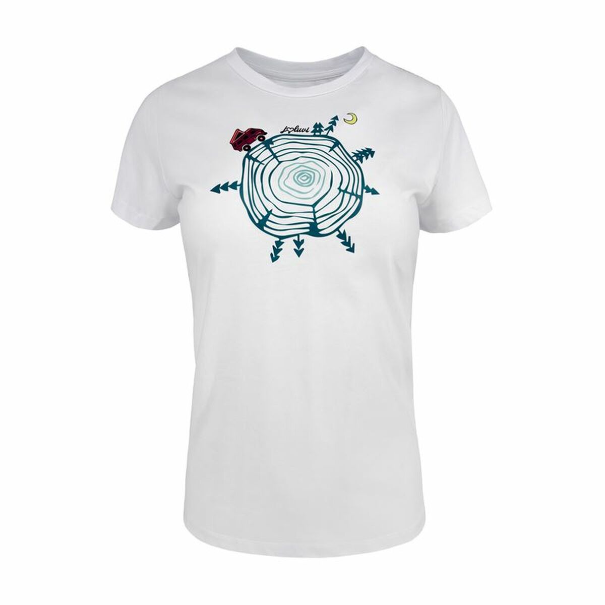 T-Shirt de Desporto de Manga Curta Joluvi Wood W Branco