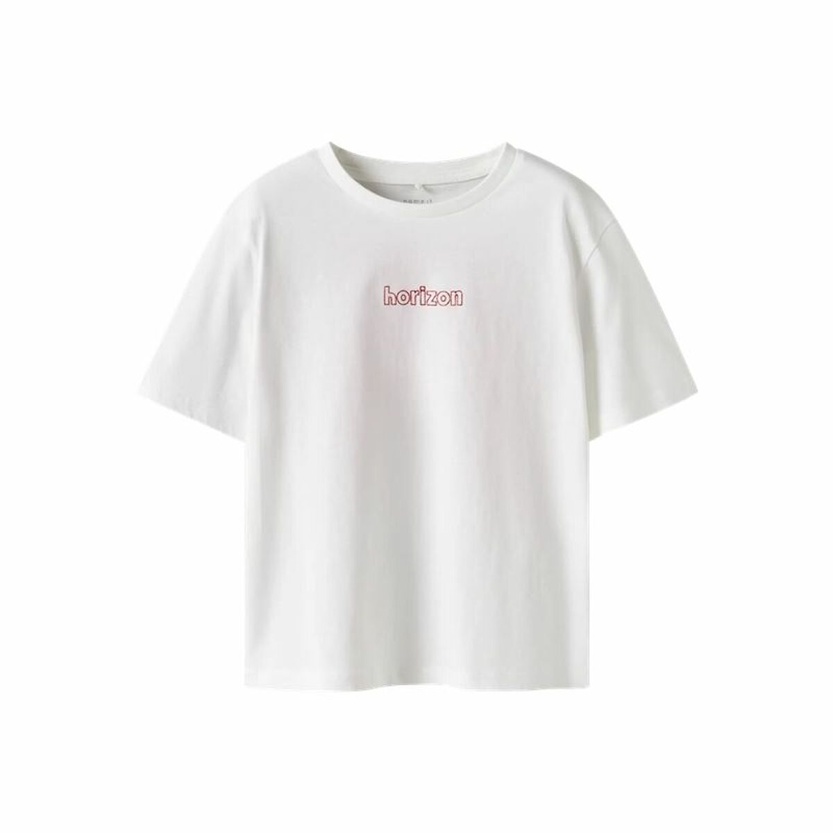 Camisola de Manga Curta Infantil Name It Nkffalaura Ss Branco