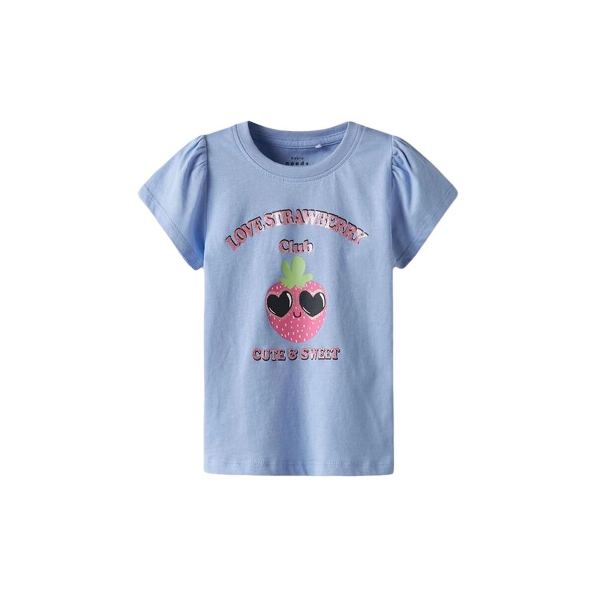 Camisola de Manga Curta Infantil Name It Nmfvibeke Capsl Serenity Anil