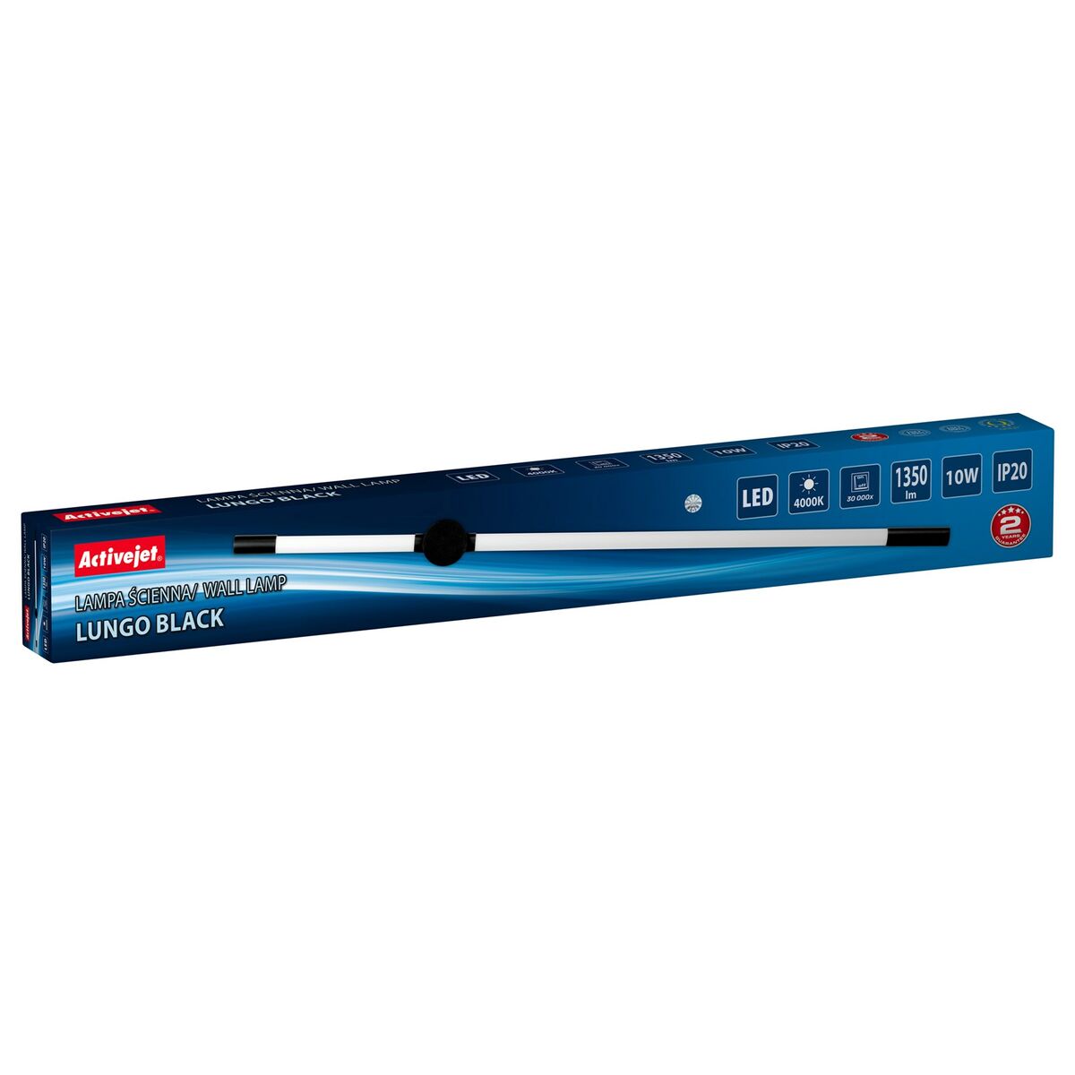 Luminária de parede Activejet AJE-LUNGO Black