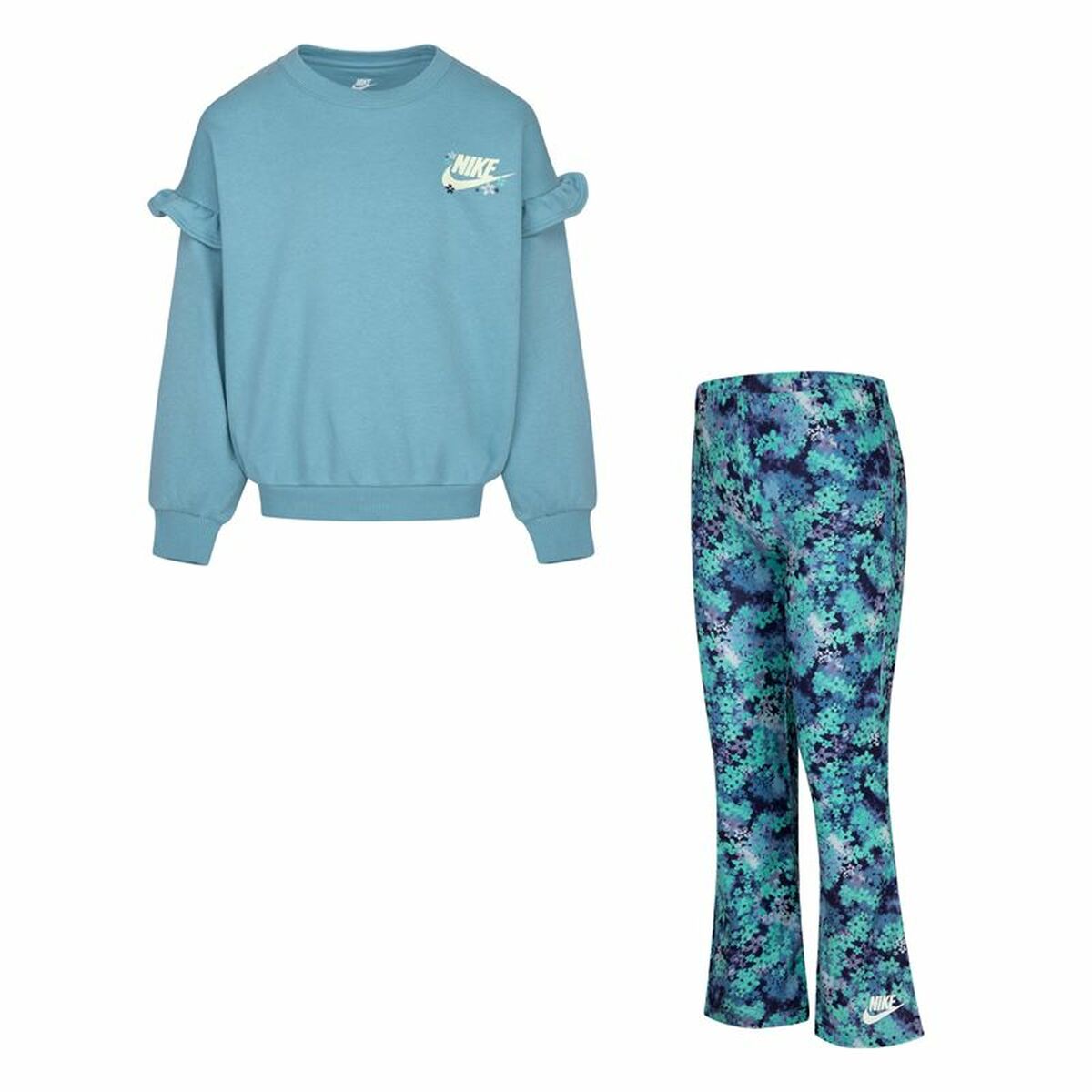 Conjunto Desportivo para Crianças Nike Fresh Cut Dolman Ruffle Azul