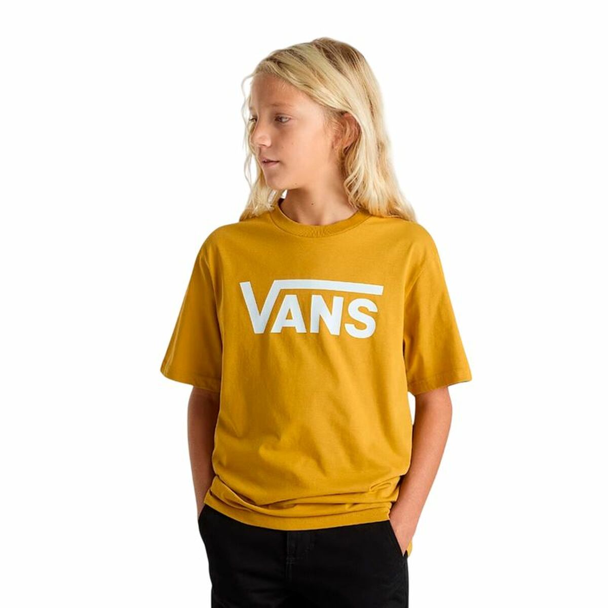Camisola de Manga Curta Criança Vans Dourado