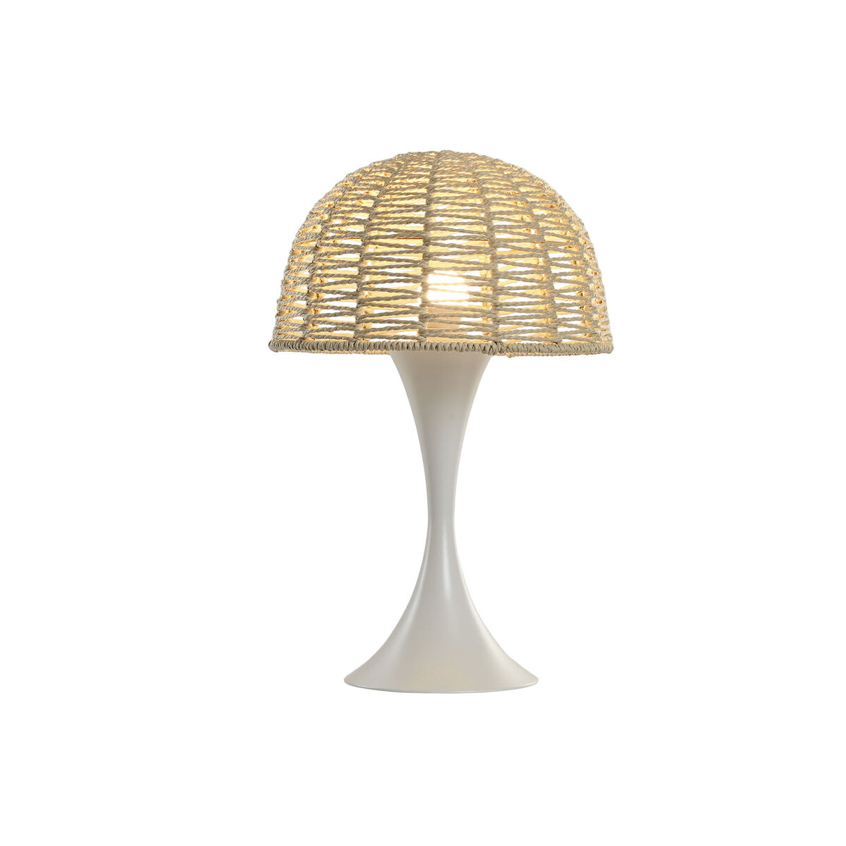 Lâmpada de mesa Home ESPRIT Branco Castanho 50 W 220 V