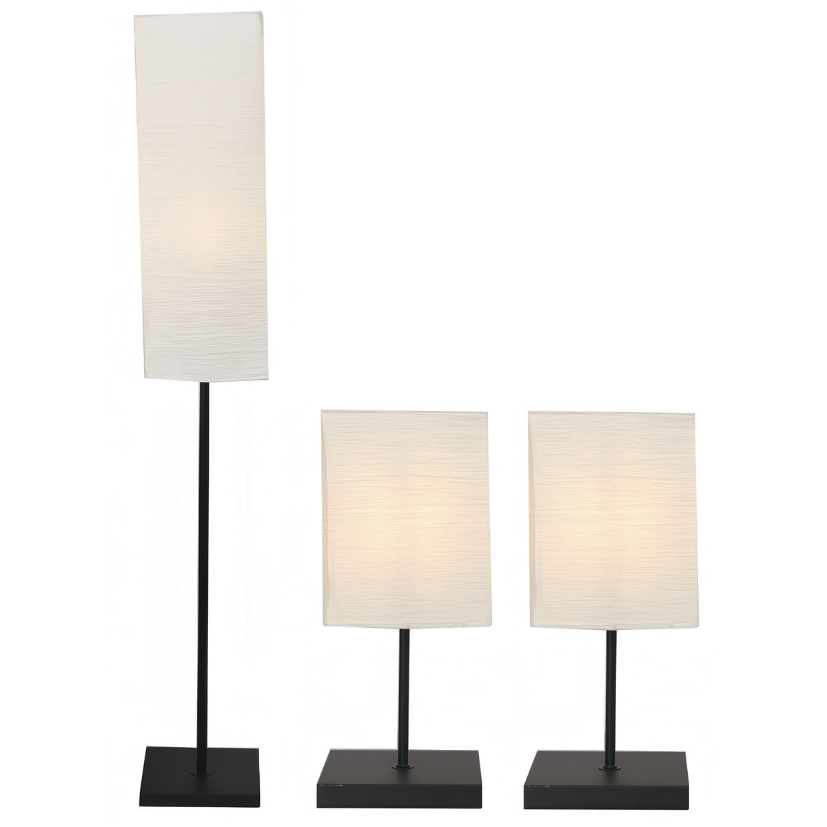 Luminária de chão Home ESPRIT Castanho (3 Peças)