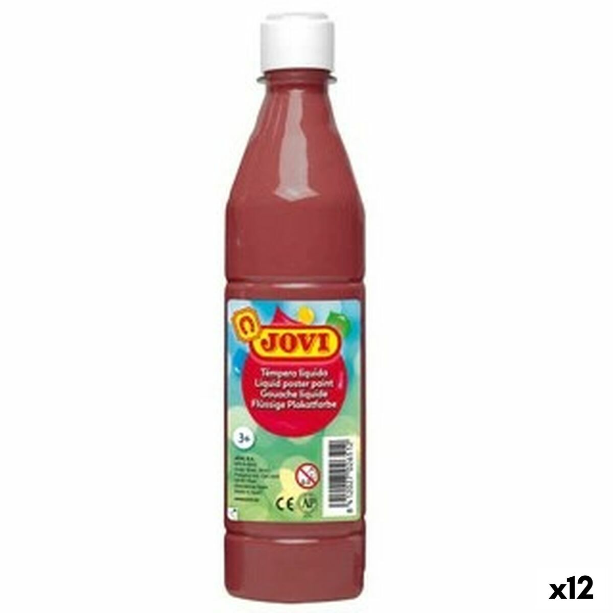 Têmpera Jovi Castanho 500 ml (12 Unidades)