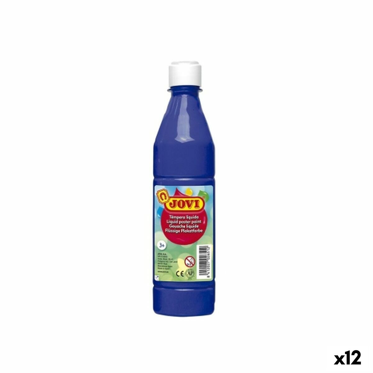 Têmpera Jovi Azul escuro 500 ml (12 Unidades)