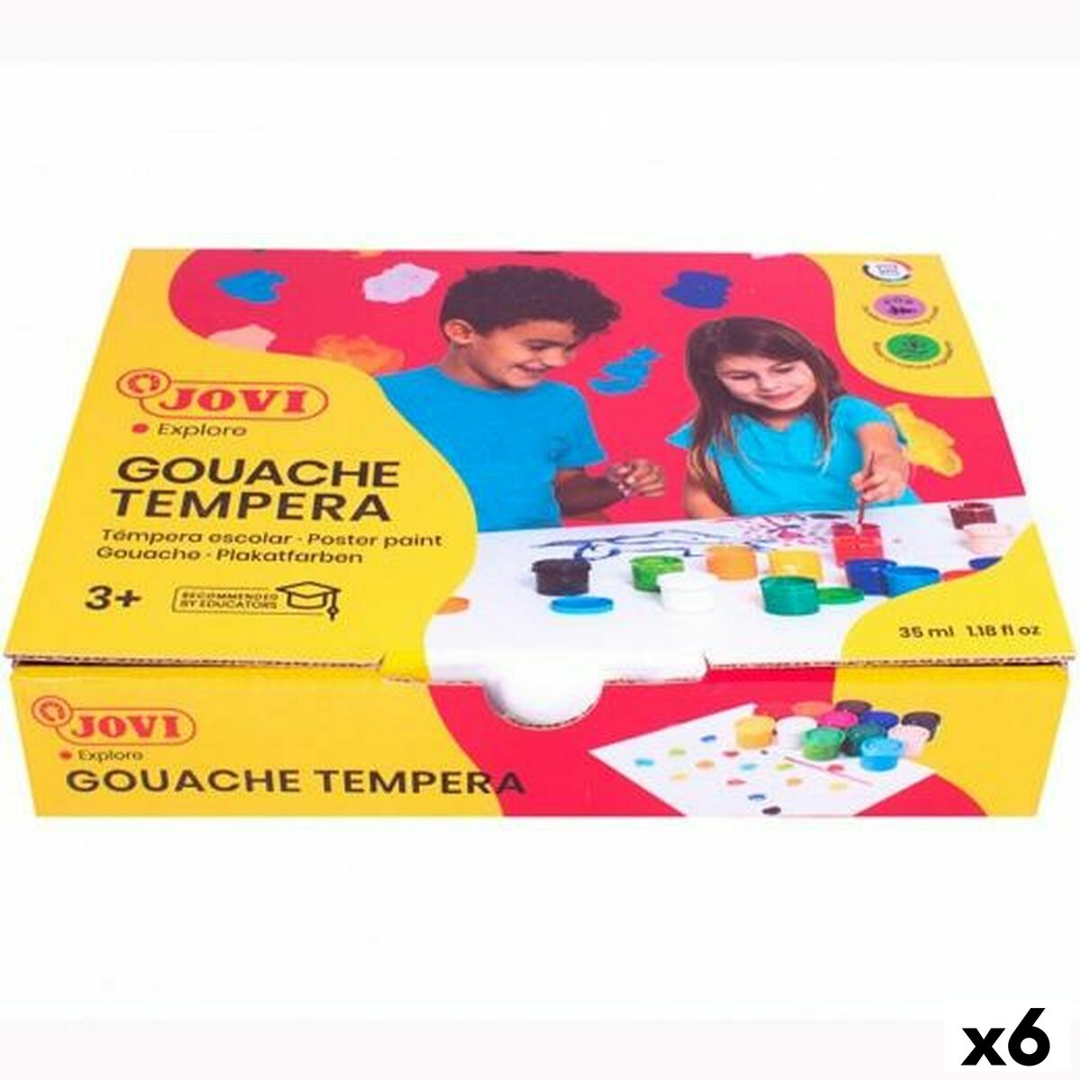 Têmperas Jovi Multicolor (12 Peças) (6 Unidades)