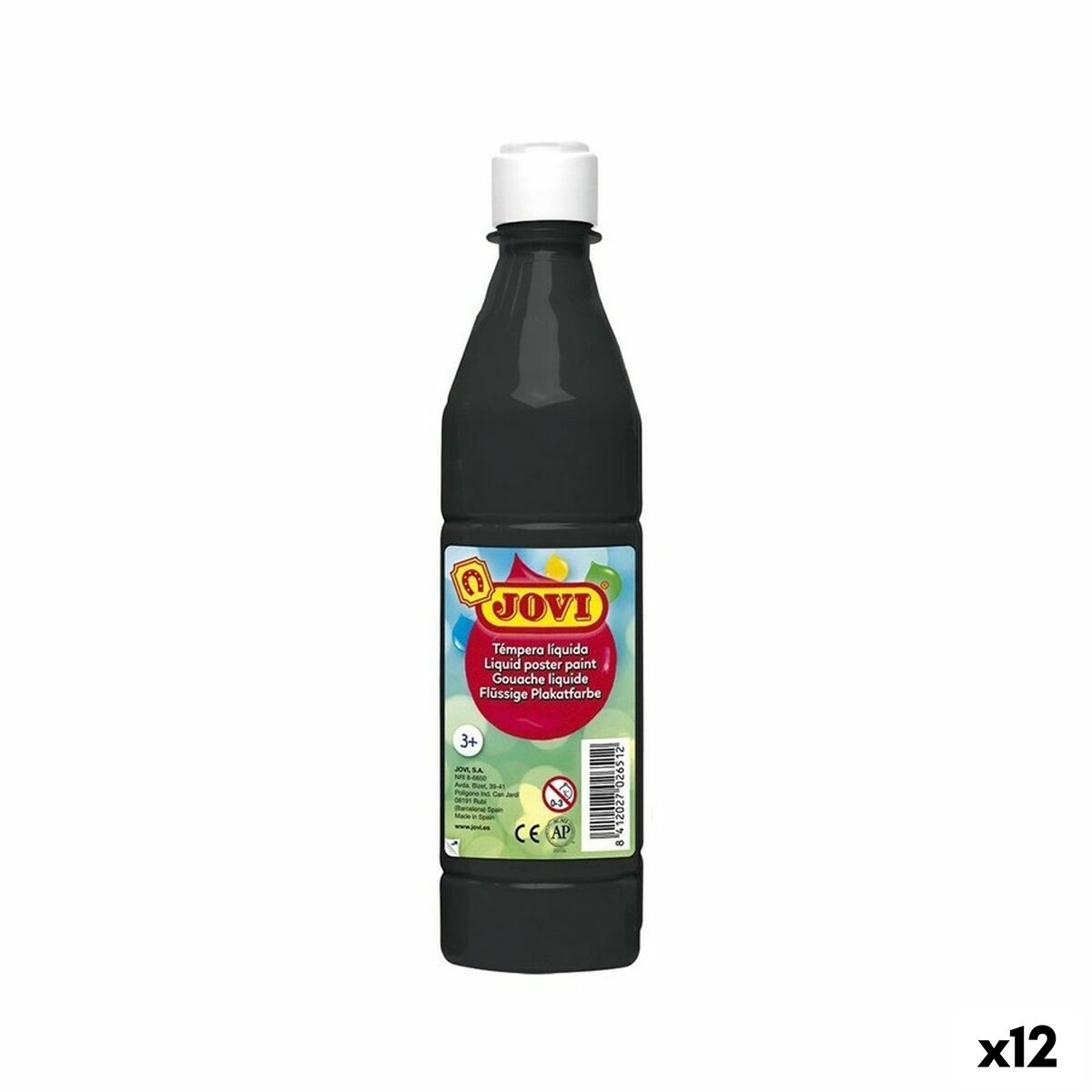 Têmpera Jovi Preto 500 ml (12 Unidades)