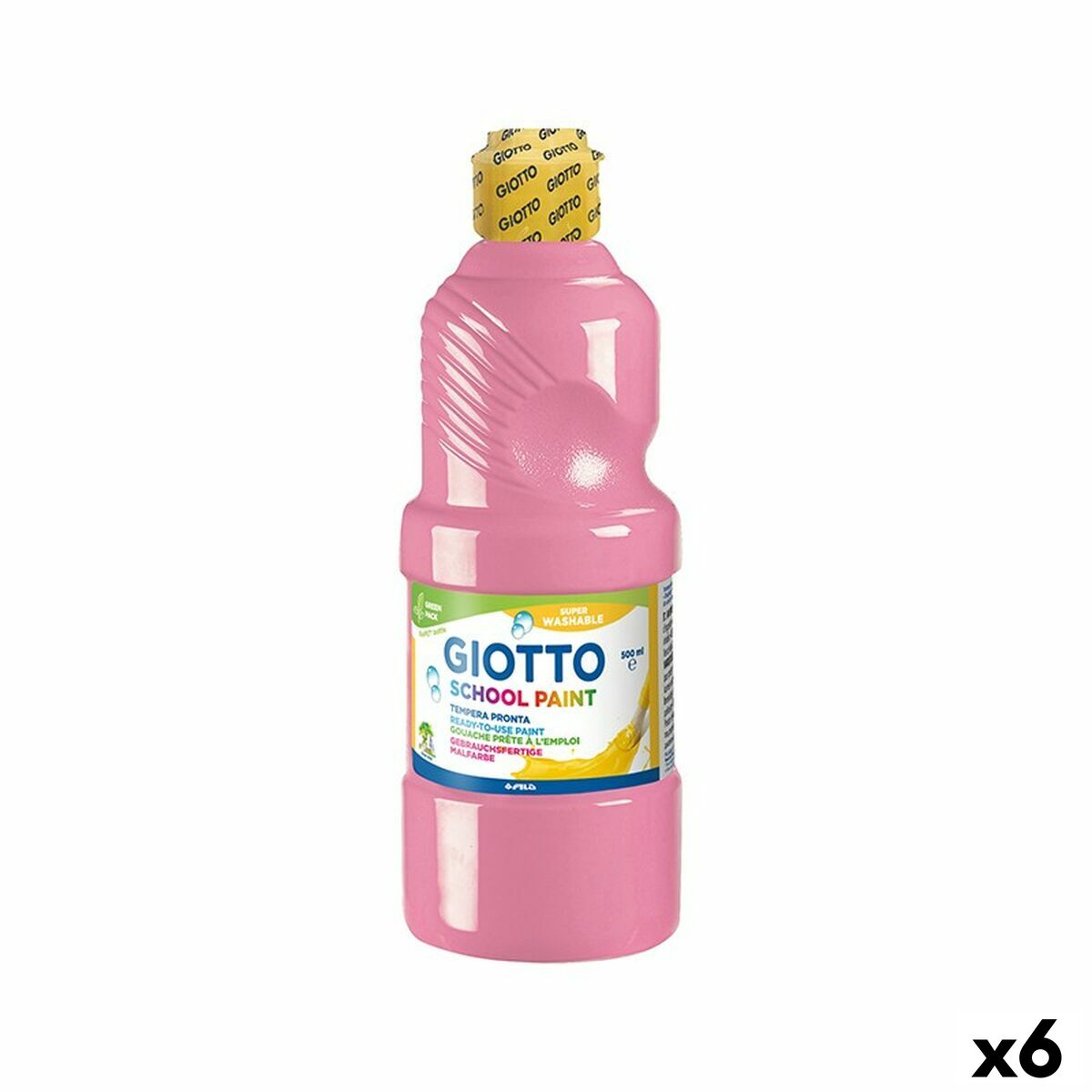 Têmpera Giotto Cor de Rosa 500 ml (6 Unidades)