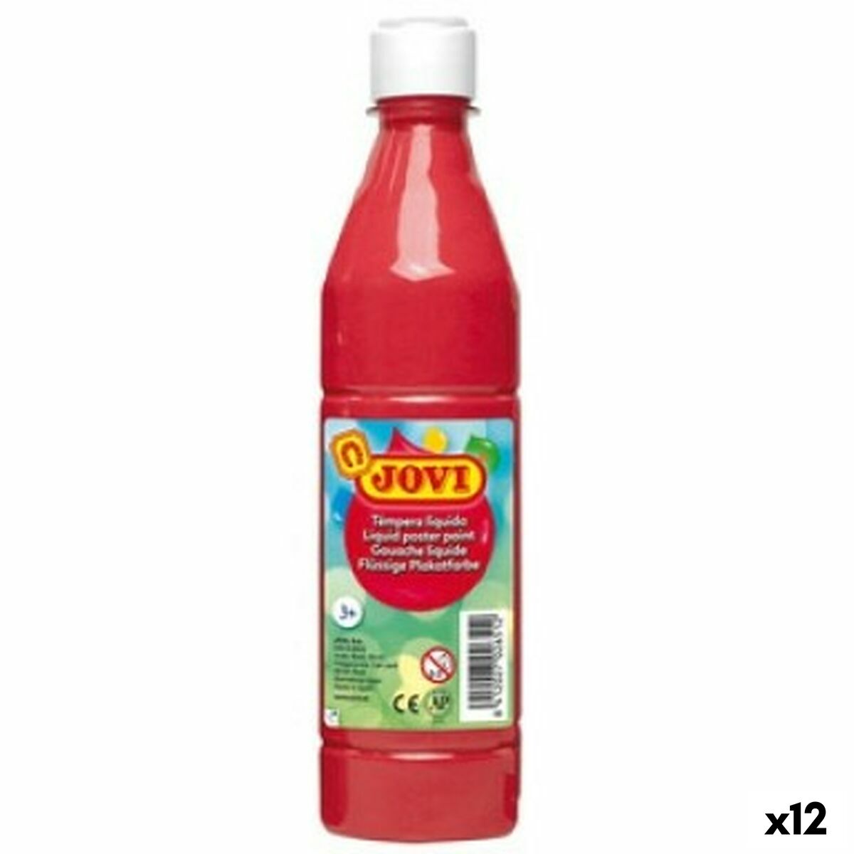 Têmpera Jovi Vermelhão 500 ml (12 Unidades)