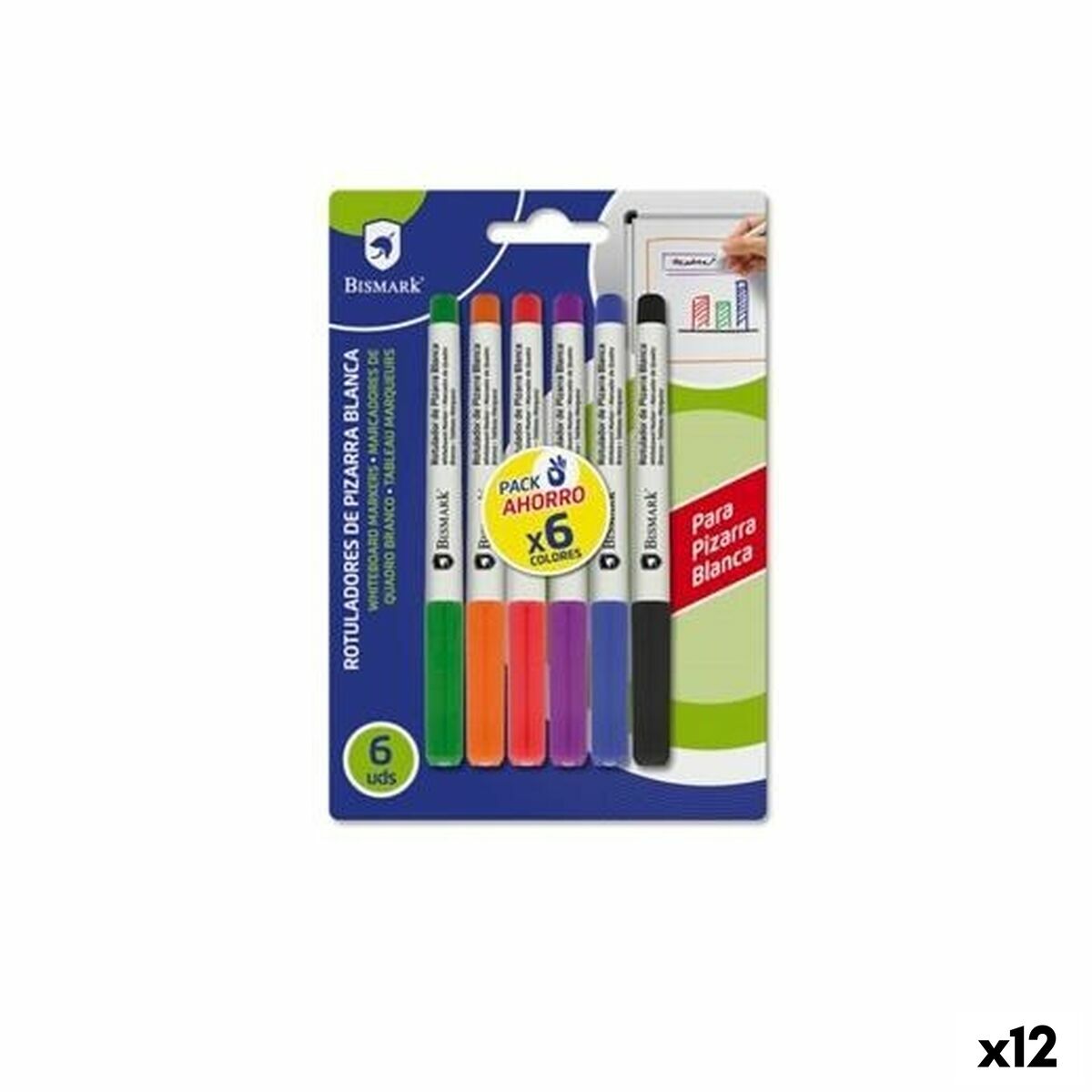 Conjunto de Canetas de Feltro Bismark 6 Peças (12 Unidades)