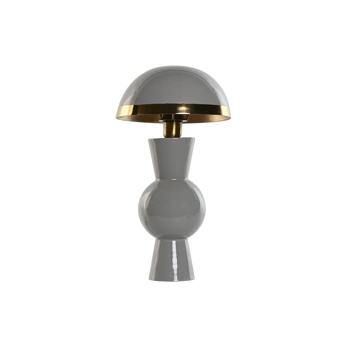 Lâmpada de mesa Home ESPRIT Cinzento Dourado