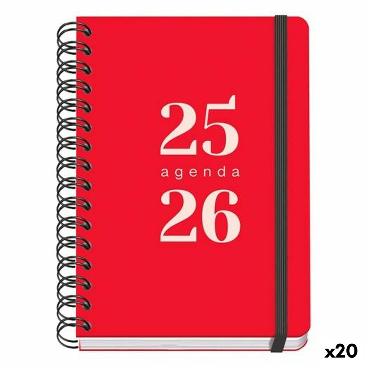 Agenda DOHE GRAMMAR Vermelho A5 150 x 210 mm 2025-2026 (20 Unidades)