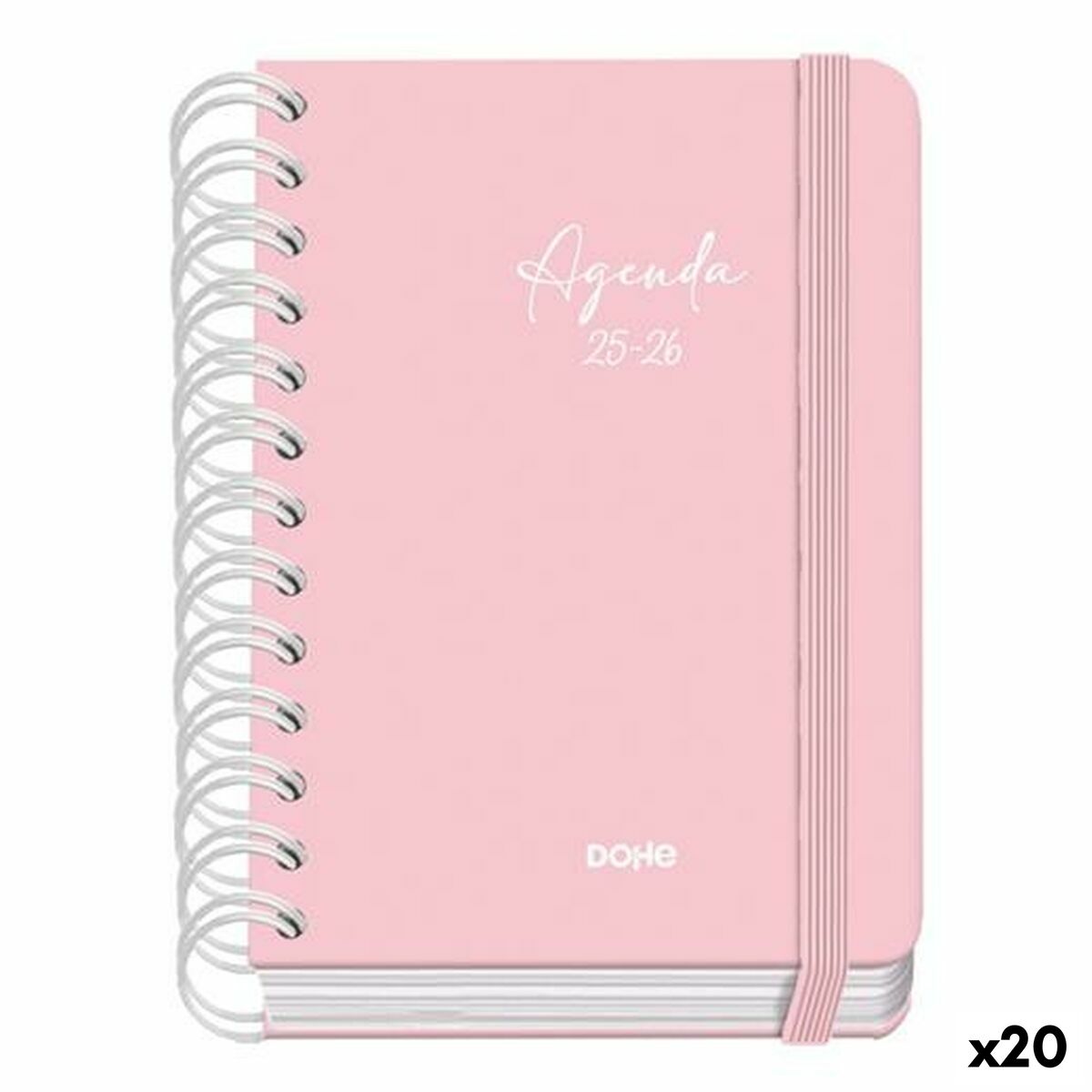 Agenda DOHE SERENITY WIRE´O Cor de Rosa A6 120 x 170 mm 2025-2026 (20 Unidades)