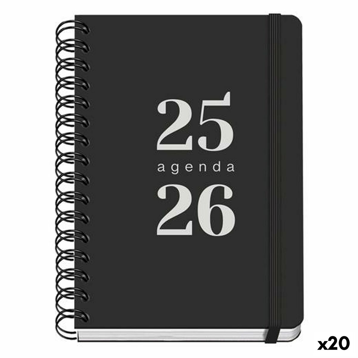 Agenda DOHE GRAMMAR Preto A5 150 x 210 mm (20 Unidades)