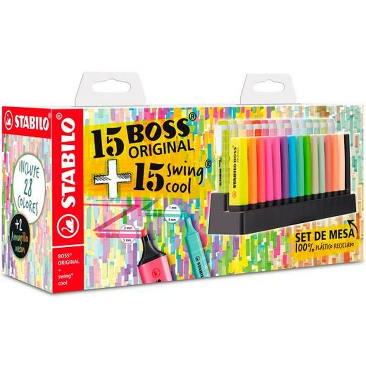 Conjunto de Marcadores Fluorescentes Stabilo BOSS ORIGINAL Multicolor 30 Peças