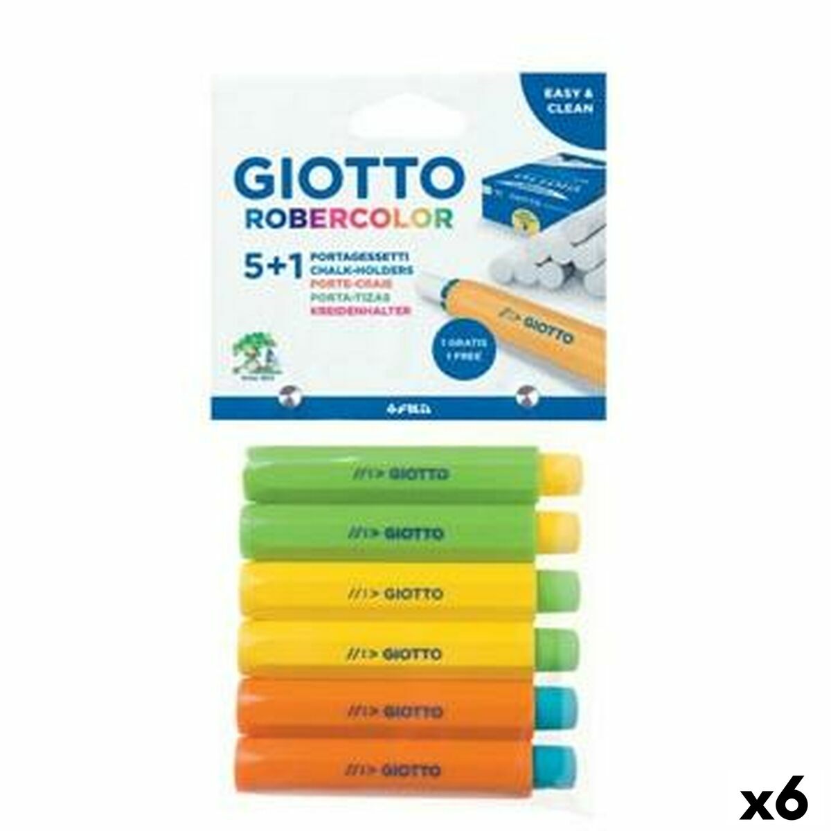 Porta-giz Giotto Multicolor 6 Unidades 6 Peças