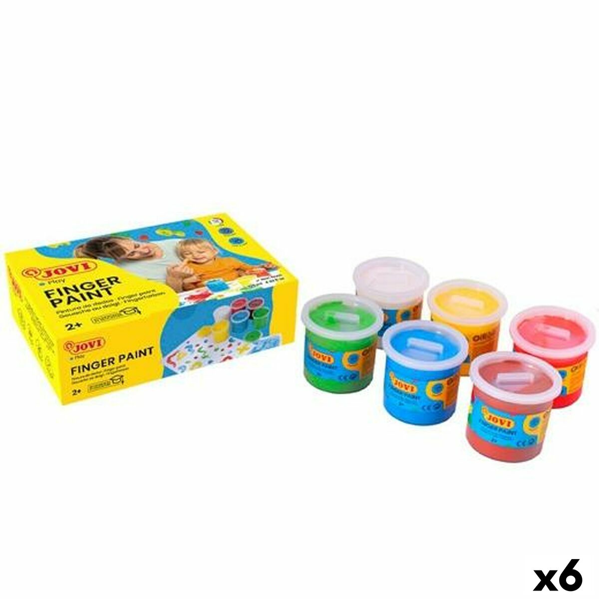 Pintura de Dedos Jovi Multicolor 125 ml 6 Peças (6 Unidades)