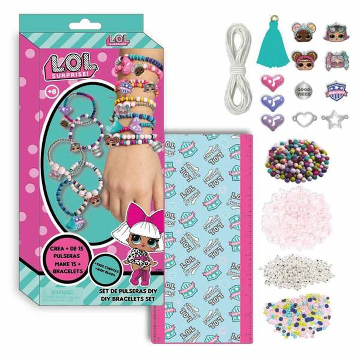 Kit Criação de Pulseiras e Colares LOL Surprise! 13 x 28,5 x 4 cm