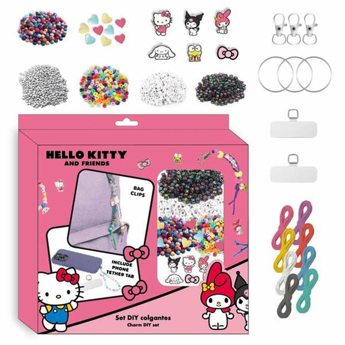 Kit Criação de Pulseiras e Colares Hello Kitty