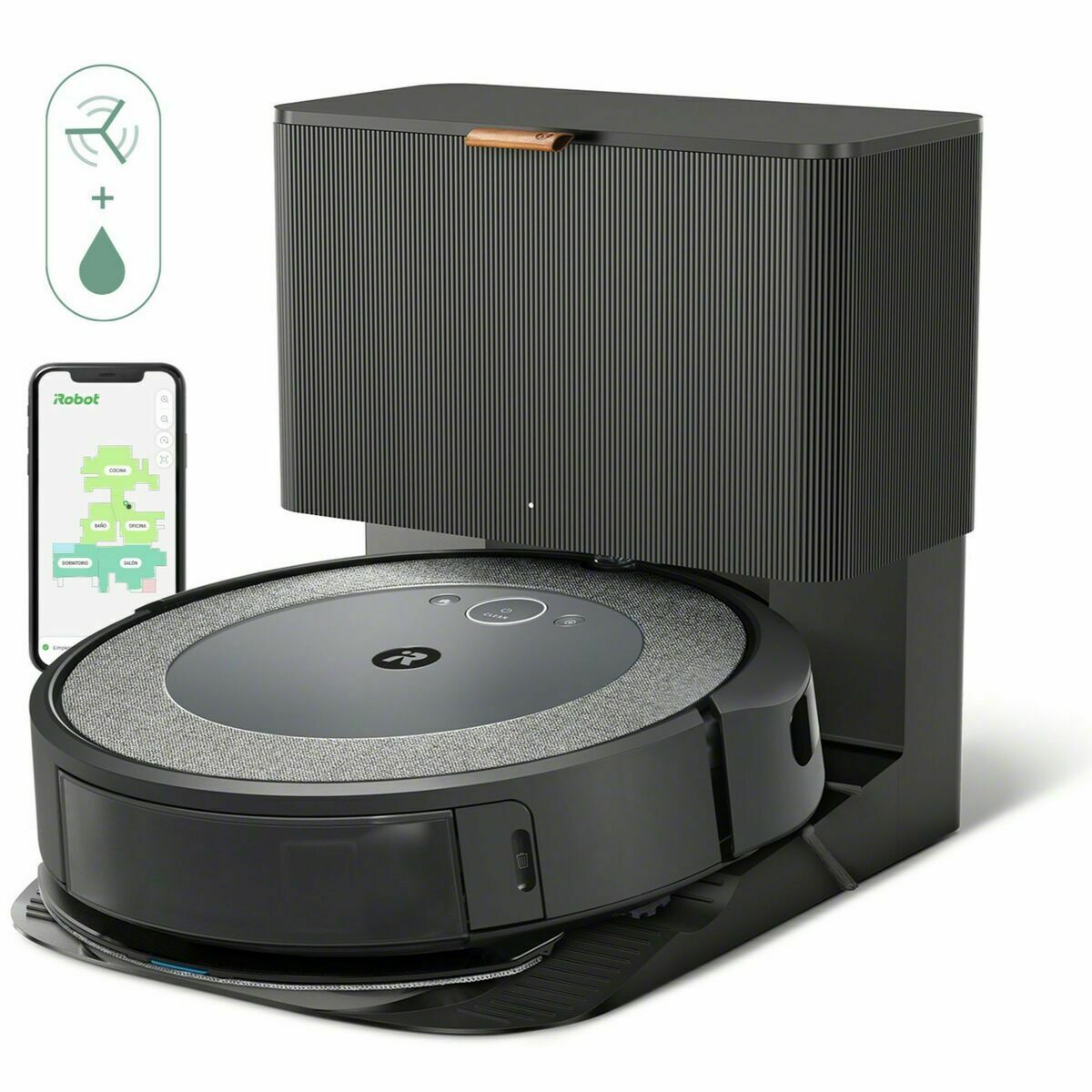 Aspirador Robot iRobot Roomba i557840 voz redondo preto cinza Recondicionado A+