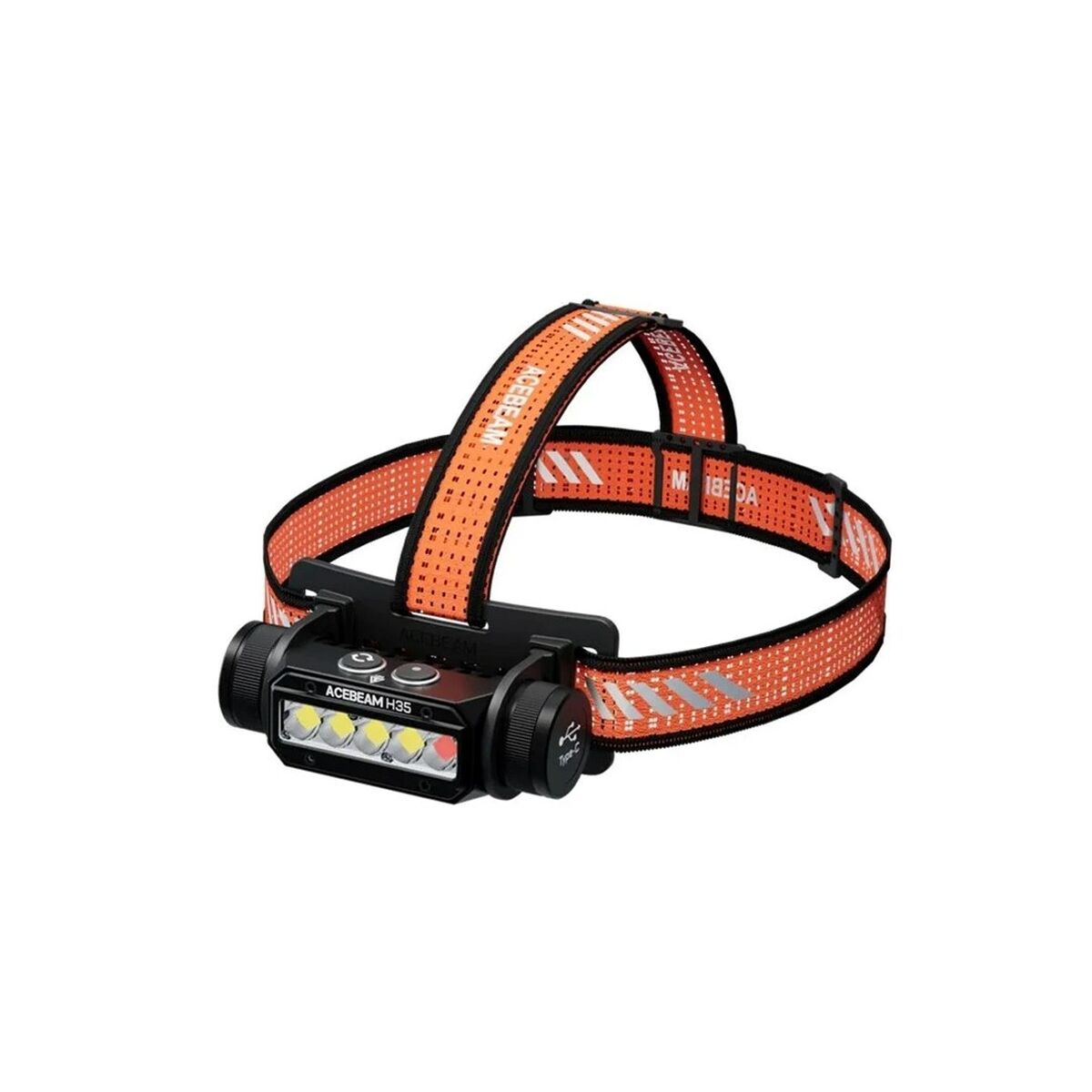 Lanterna LED para a Cabeça Acebeam H35 Preto Laranja 10 lm