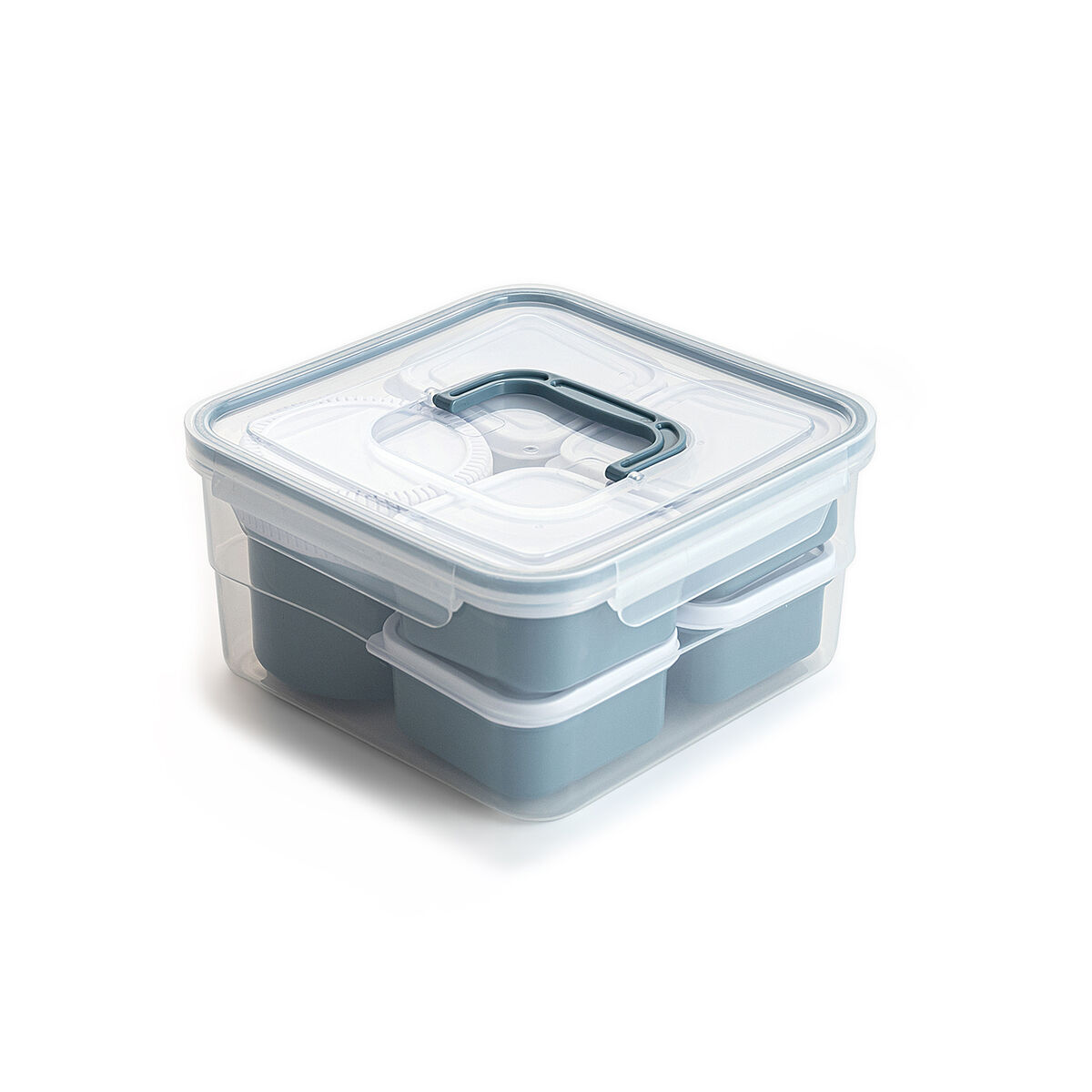 Conjunto de Recipientes de Cozinha Herméticos Empilháveis Quid Minimal 7 Peças