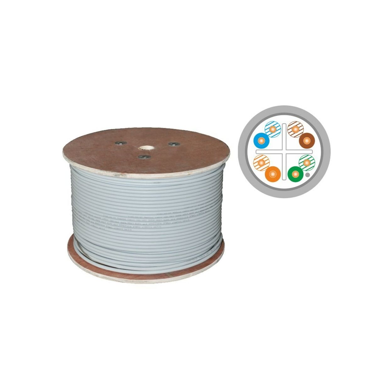 Cabo de rede rígido UTP Categoria 6 Alantec KIF6LSOH500D Cinzento 500 m