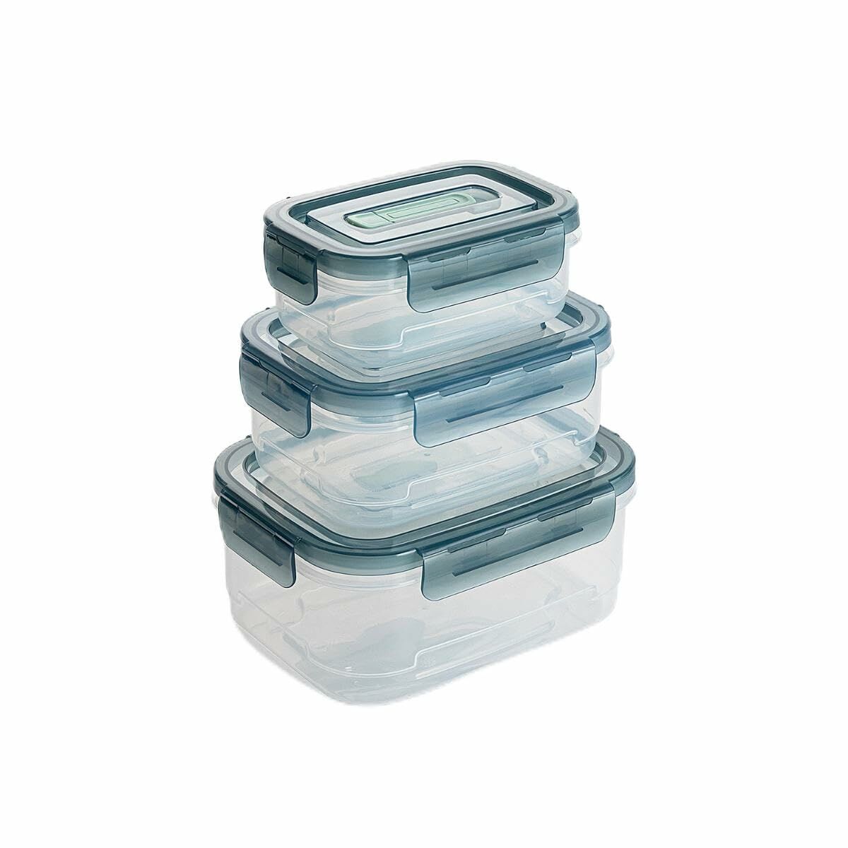Conjunto de Lancheiras Quid Minimal Verde Plástico 500 ml 1 L 1,8 L 3 Peças