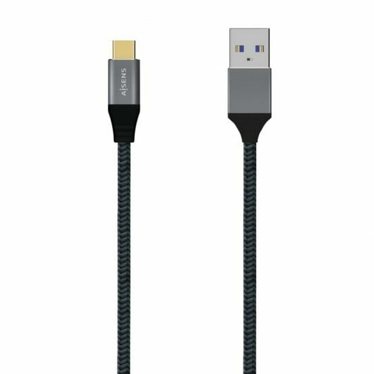 Cabo USB A para USB-C Aisens A107-0633 Cinzento 2 m