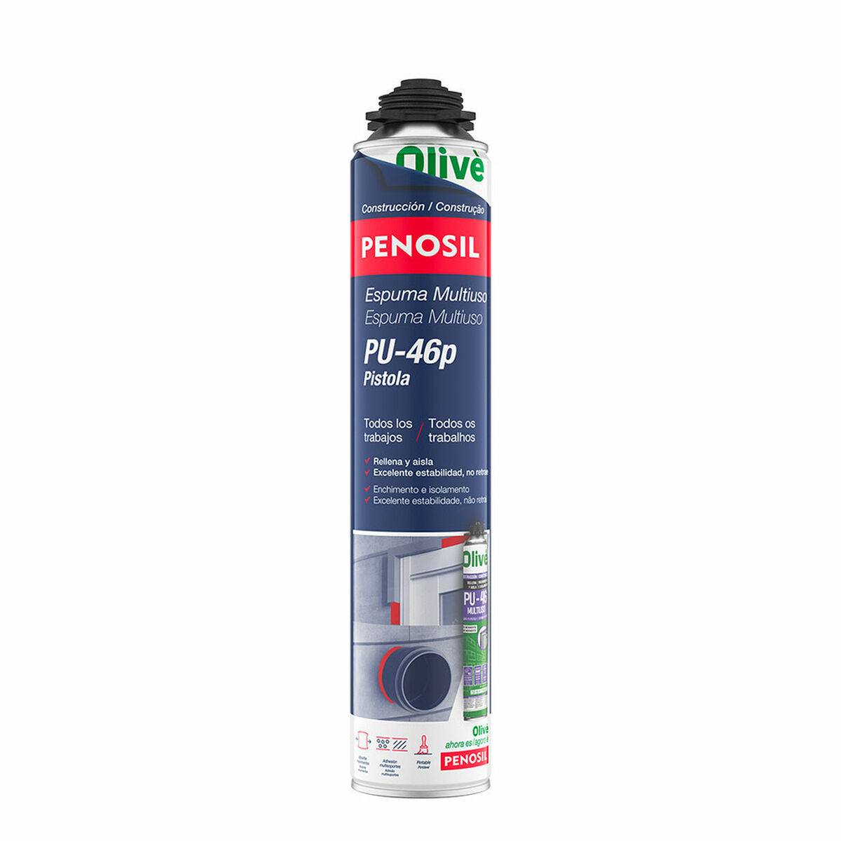 Espuma de Poliuretano Penosil pu-46 pistola 750 ml