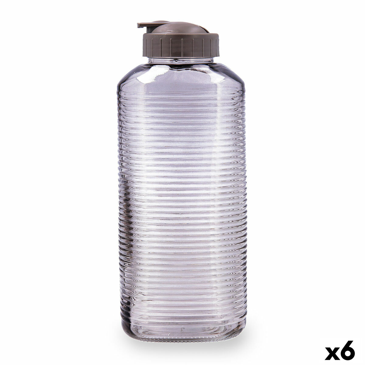 Garrafa de água Quid Velvet Cinzento Vidro 1,8 L (6 Unidades)