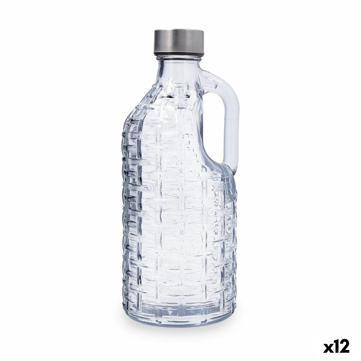 Garrafa de água Quid Calypso Transparente Vidro 1 L (12 Unidades)