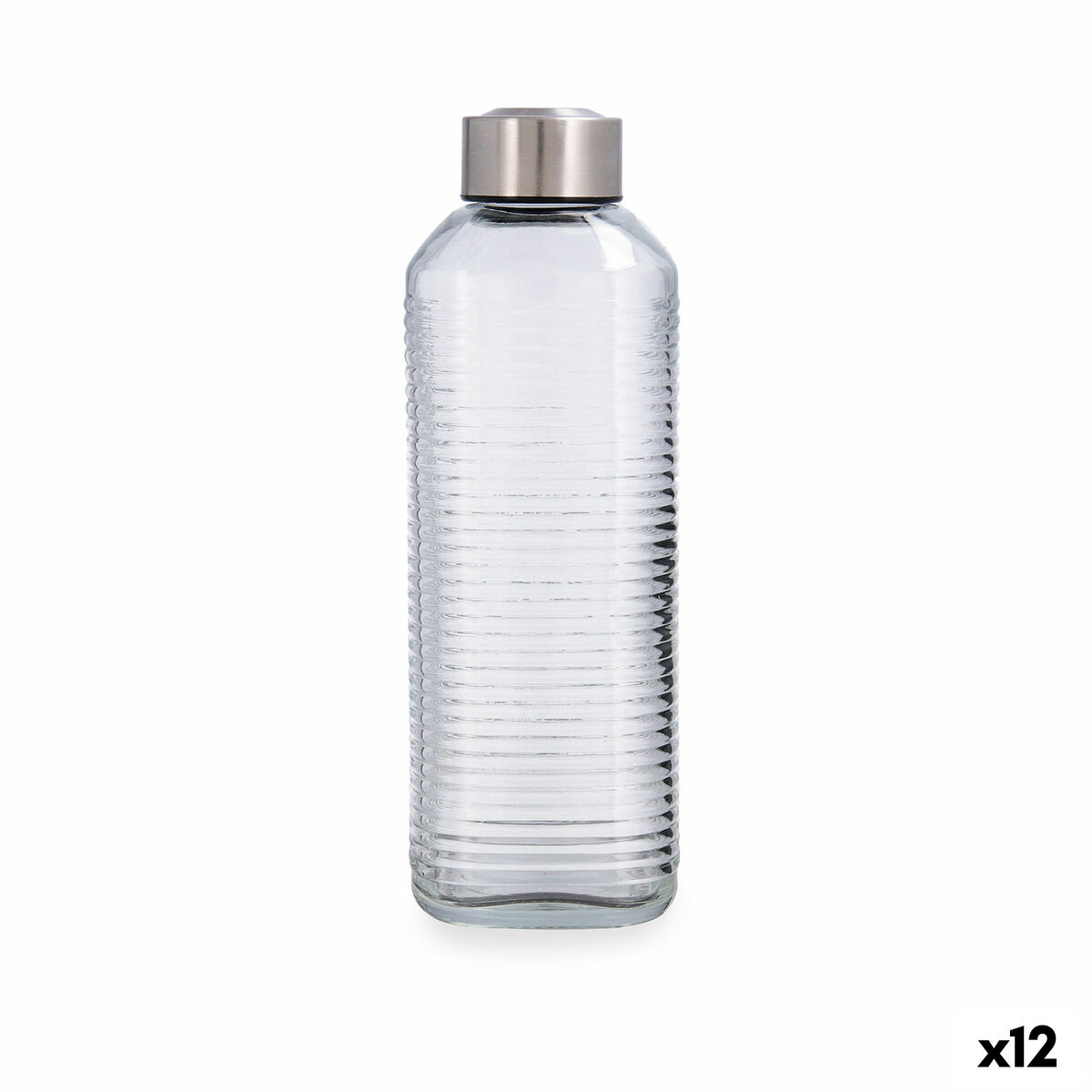 Garrafa de água Quid Velvet Transparente Vidro 1 L (12 Unidades)