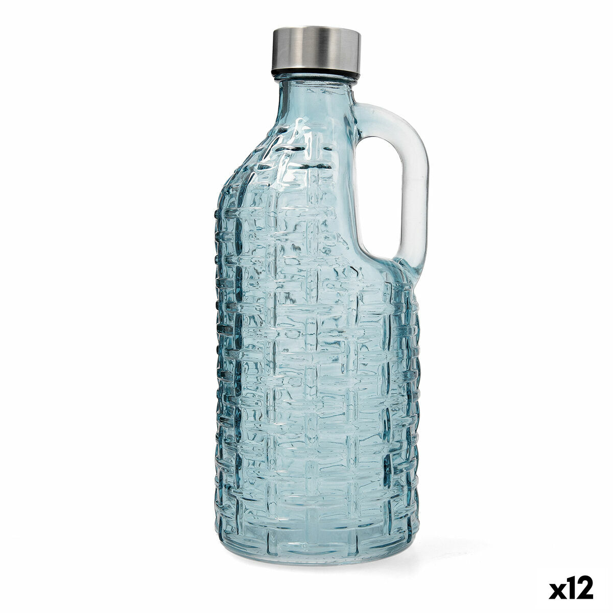 Garrafa de água Quid Calypso Azul Vidro 1 L (12 Unidades)