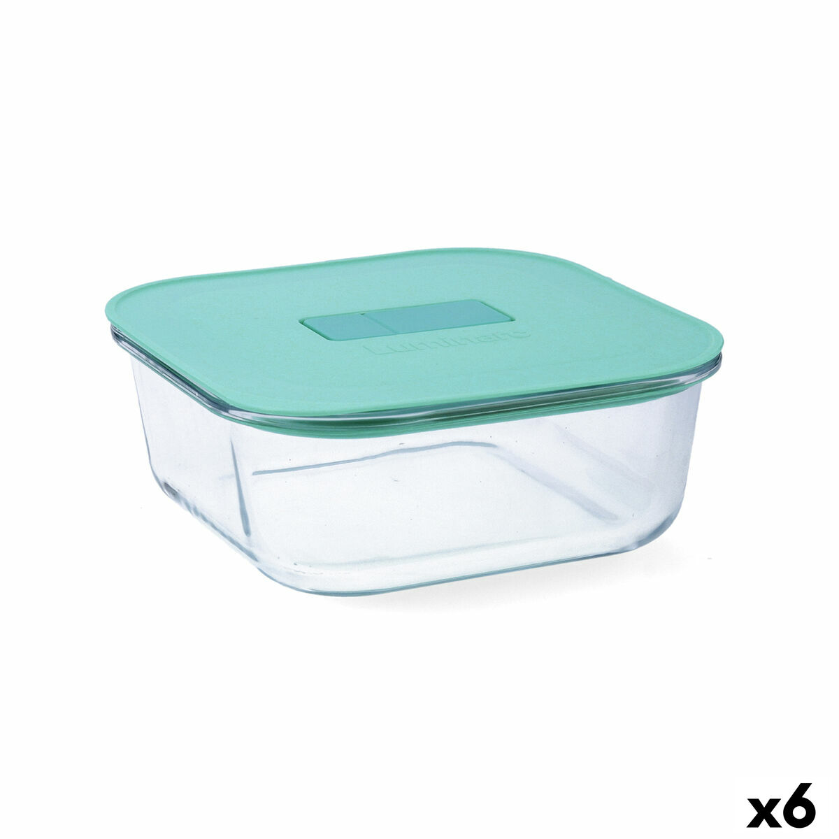 Lancheira Hermética Luminarc Joy Azul Vidro 1,1 L (6 Unidades)