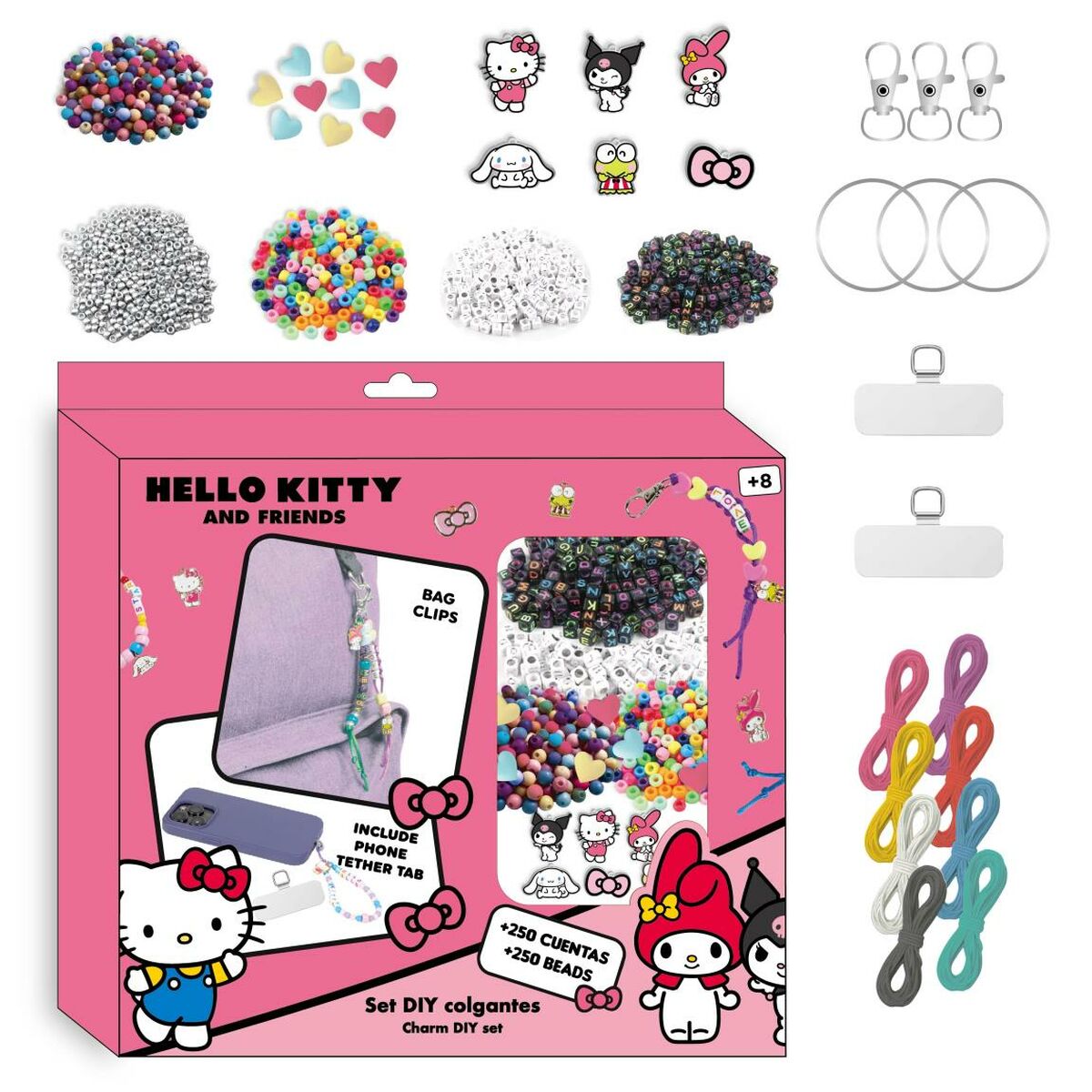 Missangas Hello Kitty 25,5 x 25 x 5 cm