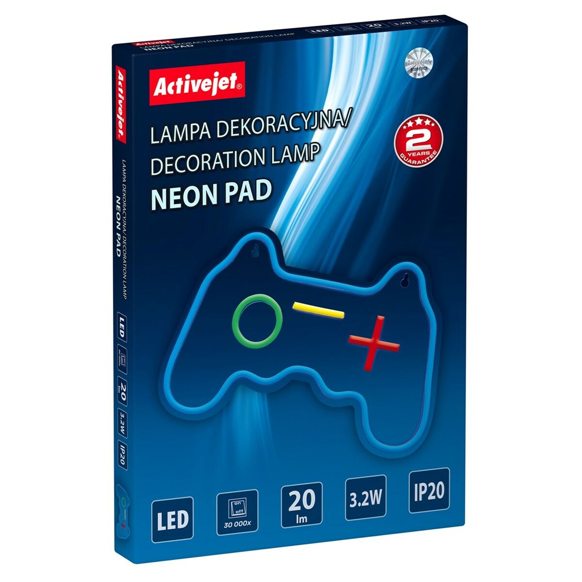 Decoração luminosa Activejet AJE-NEON PAD Multicolor (1 Peça)