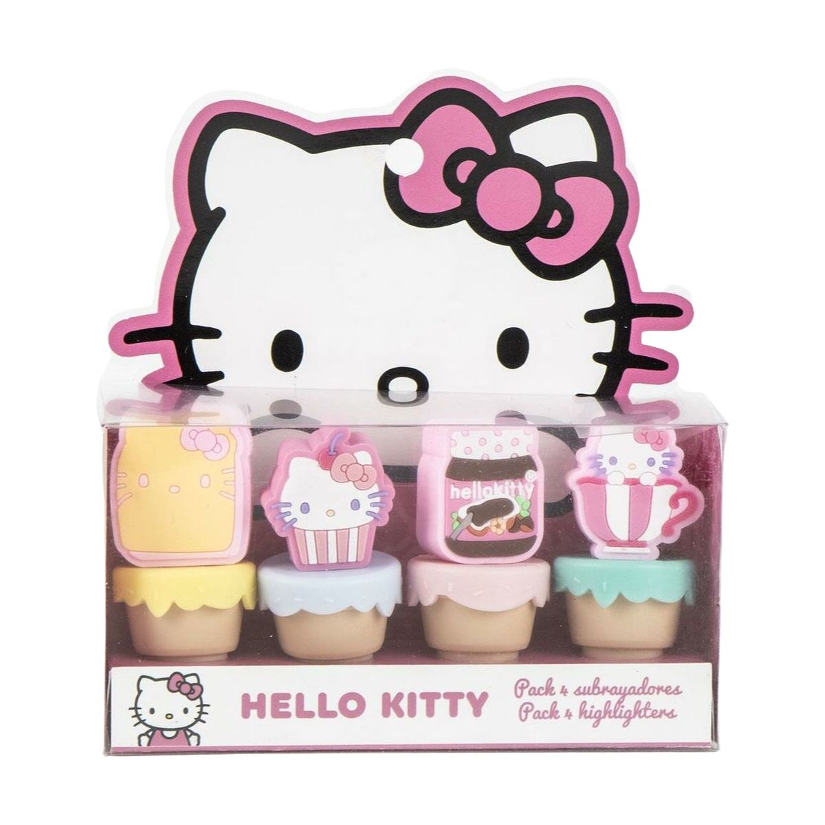 Conjunto de Marcadores Hello Kitty Cor de Rosa 5 Peças
