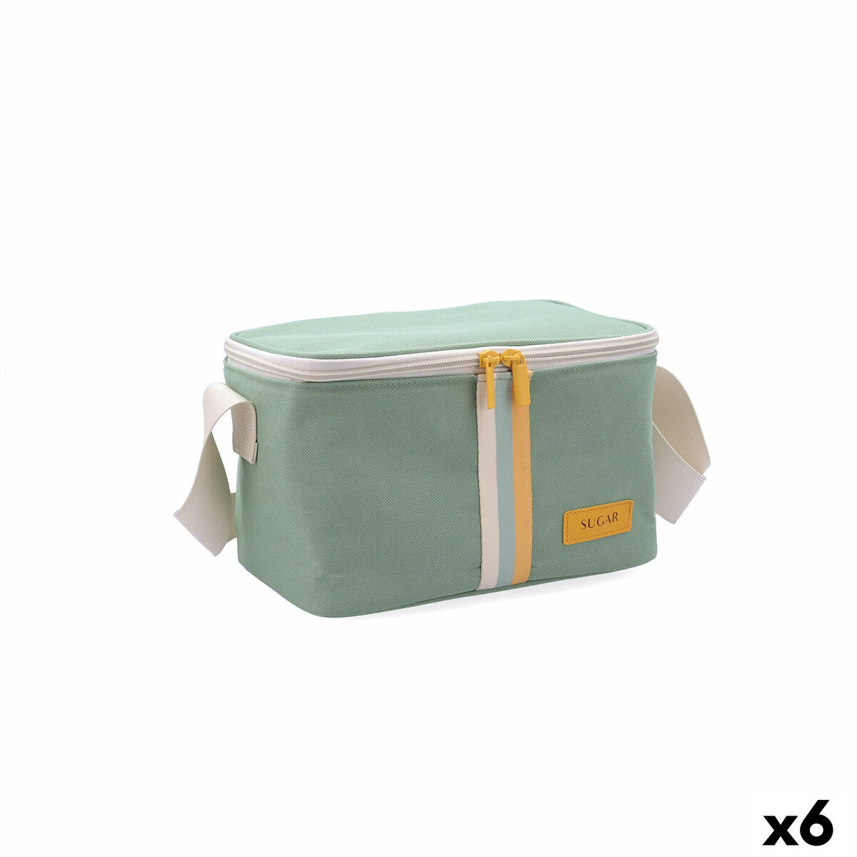 Bolsa Térmica Quid Sugar Verde 23 x 15 x 15 cm (6 Unidades)