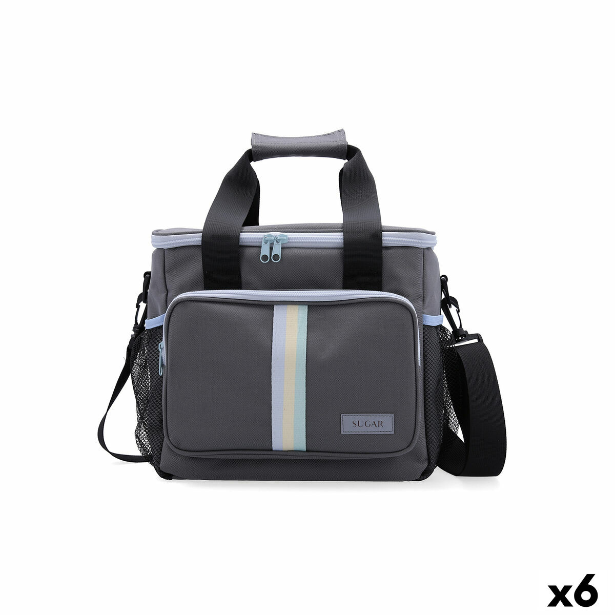 Bolsa Térmica Quid Sugar Cinzento 33 x 24 x 28 cm (6 Unidades)