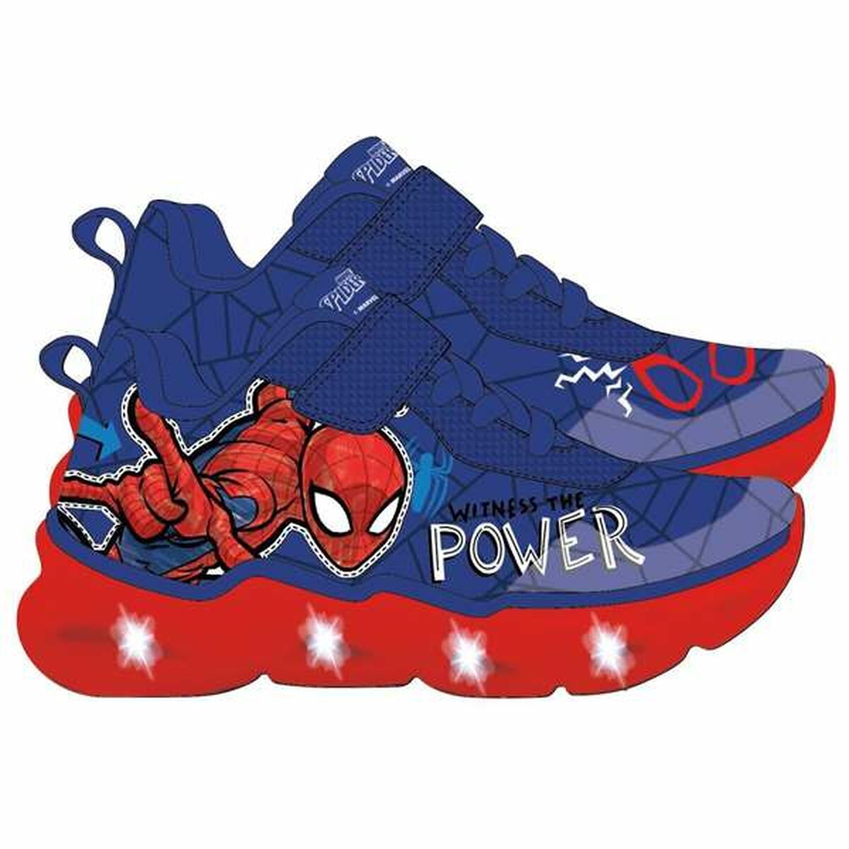 Sapatilhas Desportivas com LED Spider-Man Azul escuro