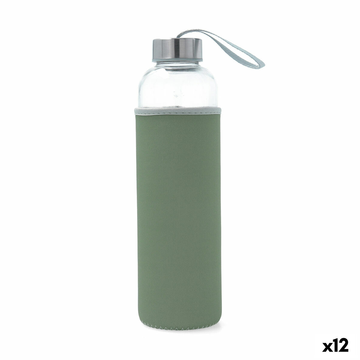 Garrafa de água Quid Quidate Verde Vidro 600 ml (12 Unidades)