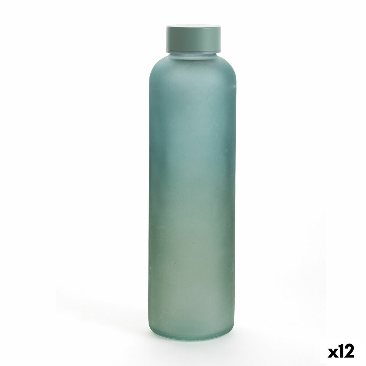 Garrafa de água Quid Quidate Turquesa Vidro 600 ml (12 Unidades)