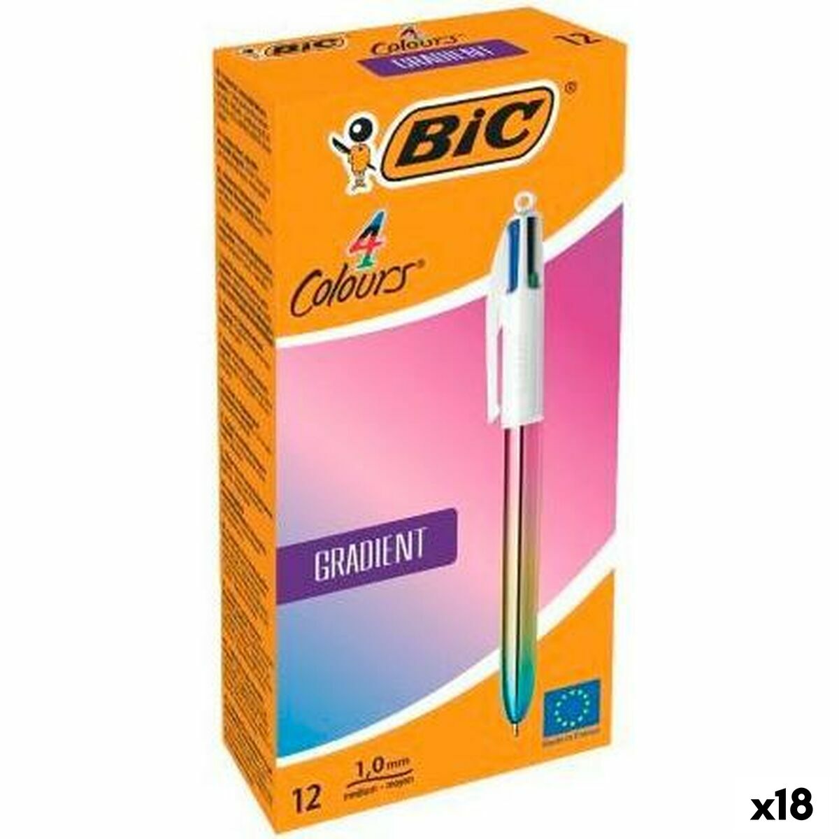 Conjunto de Canetas Bic GRADIENT Multicolor 0,32 mm (18 Unidades) (12 Peças)